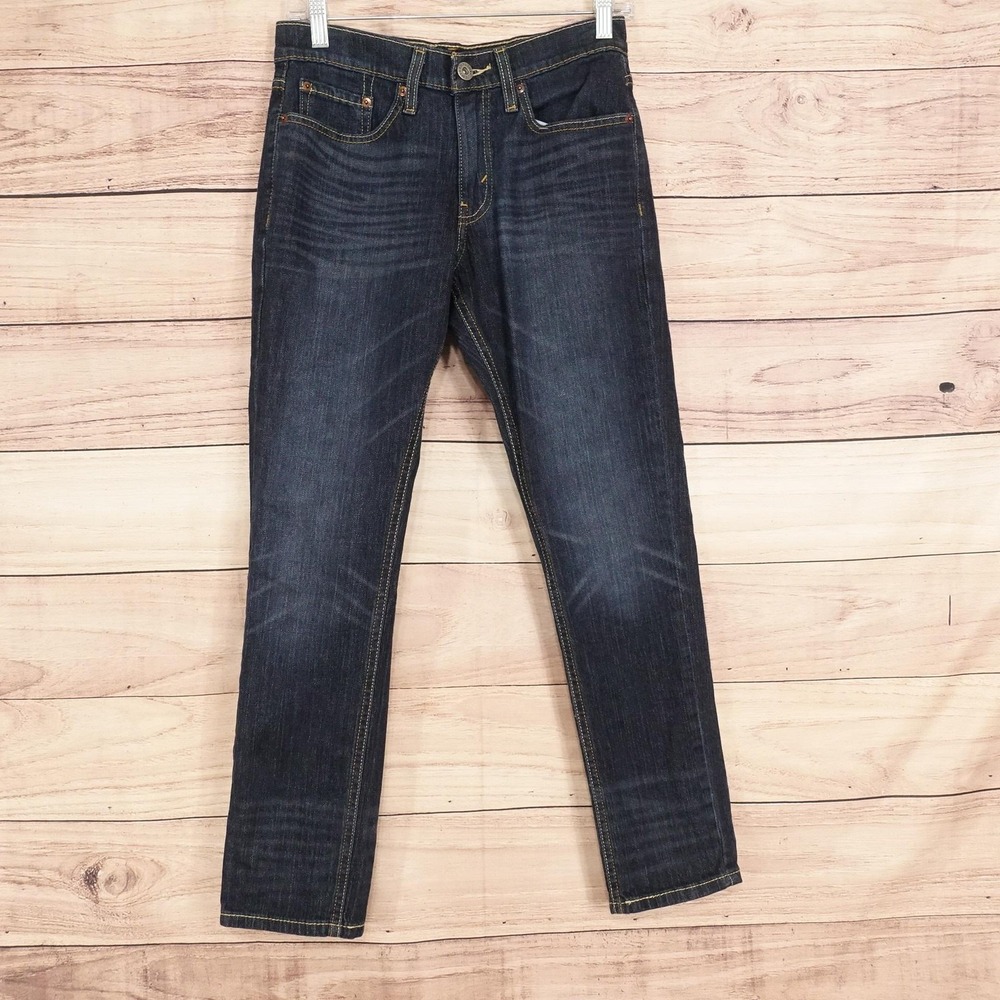 Signature By Levi Strauss S47 Jeans Mens 28x30 Dark Wash Tapered Denim Pants